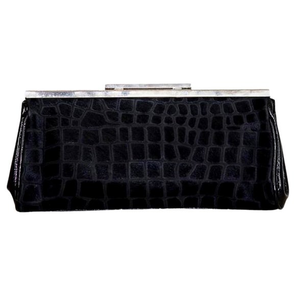 Nordstrom Black Leather Clutch - Picture 1 of 3